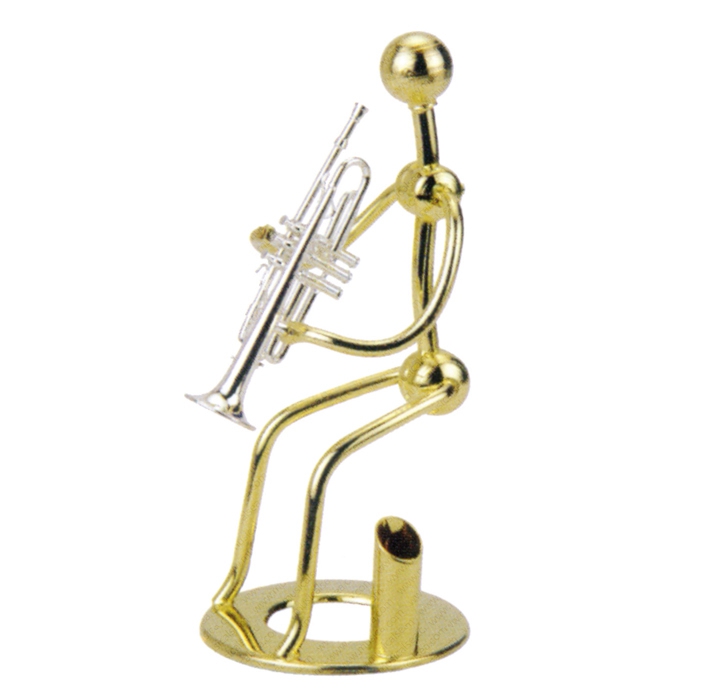 Miniature performer figurine pen holder for o